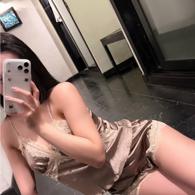 Pearl Set — satin phối ren, hai dây — ảnh 7