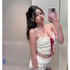 Set Đồ Ngủ Nữ Sugar Doll Ngọt Ngào | Pijama 2 Mảnh Áo + Quần Vải Nhún Co Giãn